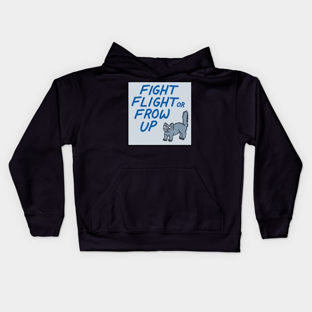 FIGHT FLIGHT OR FROW UP Kids Hoodie by crowpun